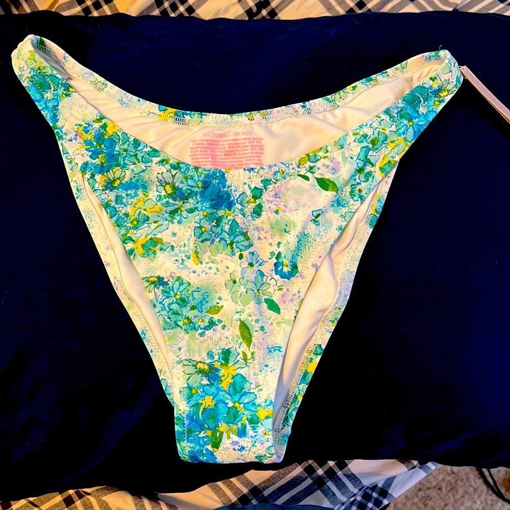 Victoria Secret High Cut Bikini Bottom Swimwear floral